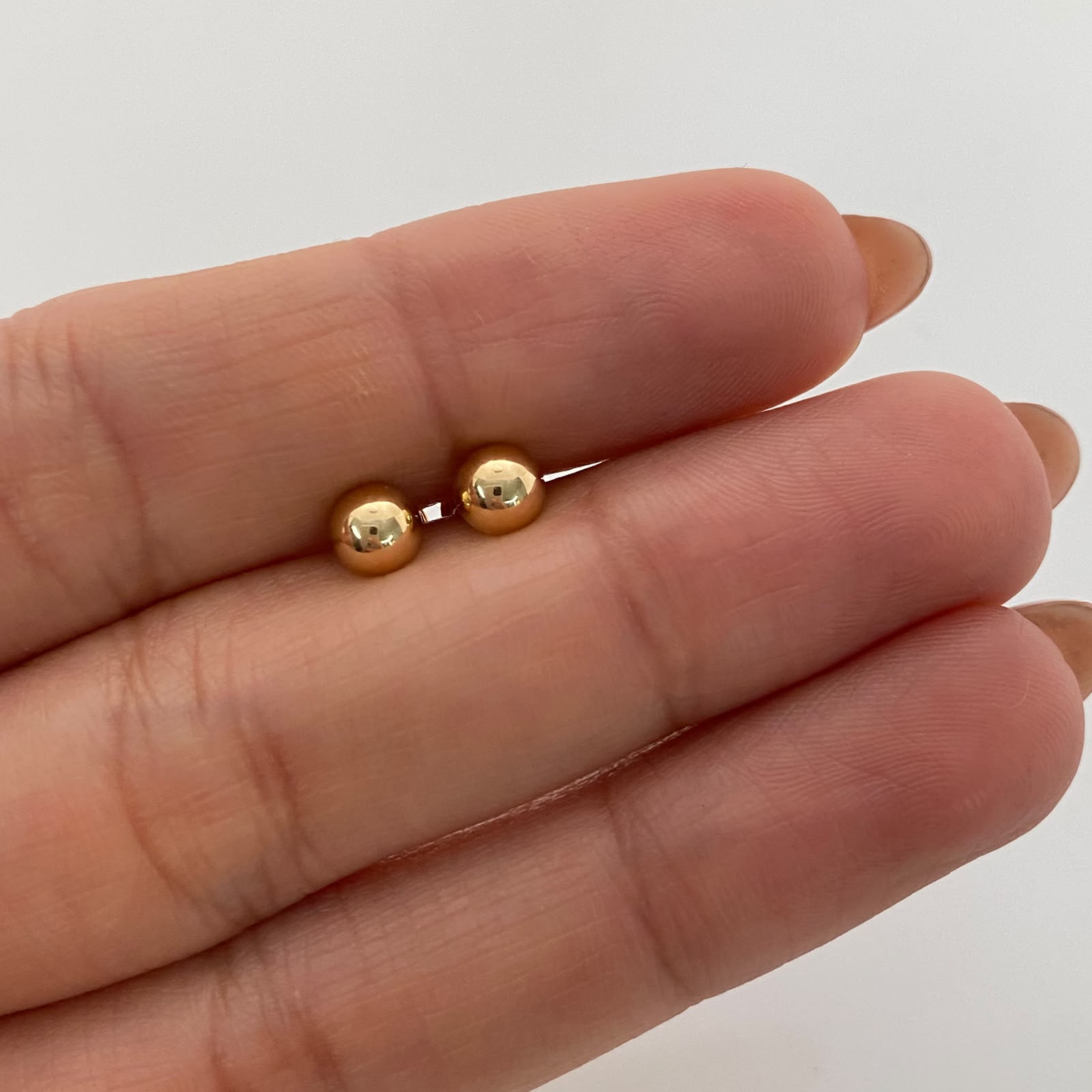 Topos Bola Lisa 5mm Oro amarillo 18k 0,55 Gr