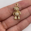 Dije Oso articulado circones blancos Oro amarillo 18k 4,42 Gr / 13,8 mm / 2,4 Cm