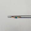 Anillo Solitario Turquesa Oro amarillo 18k / Talla 6 / 1,45 Gr / 1,3 mm