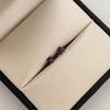 Topos Circon Azul Oscuro Oro amarillo 18k 0,5 Gr / 4 mm