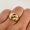Anillo silueta caballo liso Oro amarillo 18k / Talla 10 1/2 / 7,85 Gr