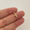 Dije cruz casting blanco puntas redondas Oro amarillo 18k 0,50 Gr / 1,5 Cm