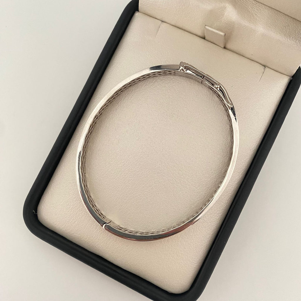 Aro sello Oro blanco 18k 13,35 Gr / 6,0 mm / 19 Cm