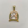 Dije Caballos Casting  Tres oros 18k 5,3 Gr / 22,2 mm / 3,2 Cm