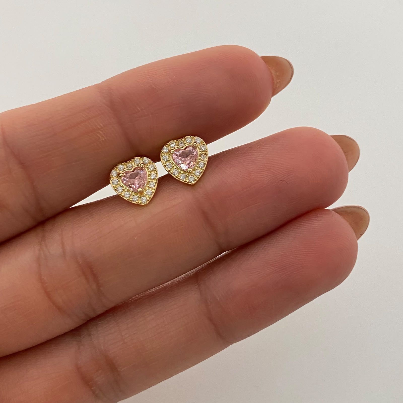 Topos Corazon Casting Rosa Oro amarillo 18k 1,4 Gr / 7,7 mm