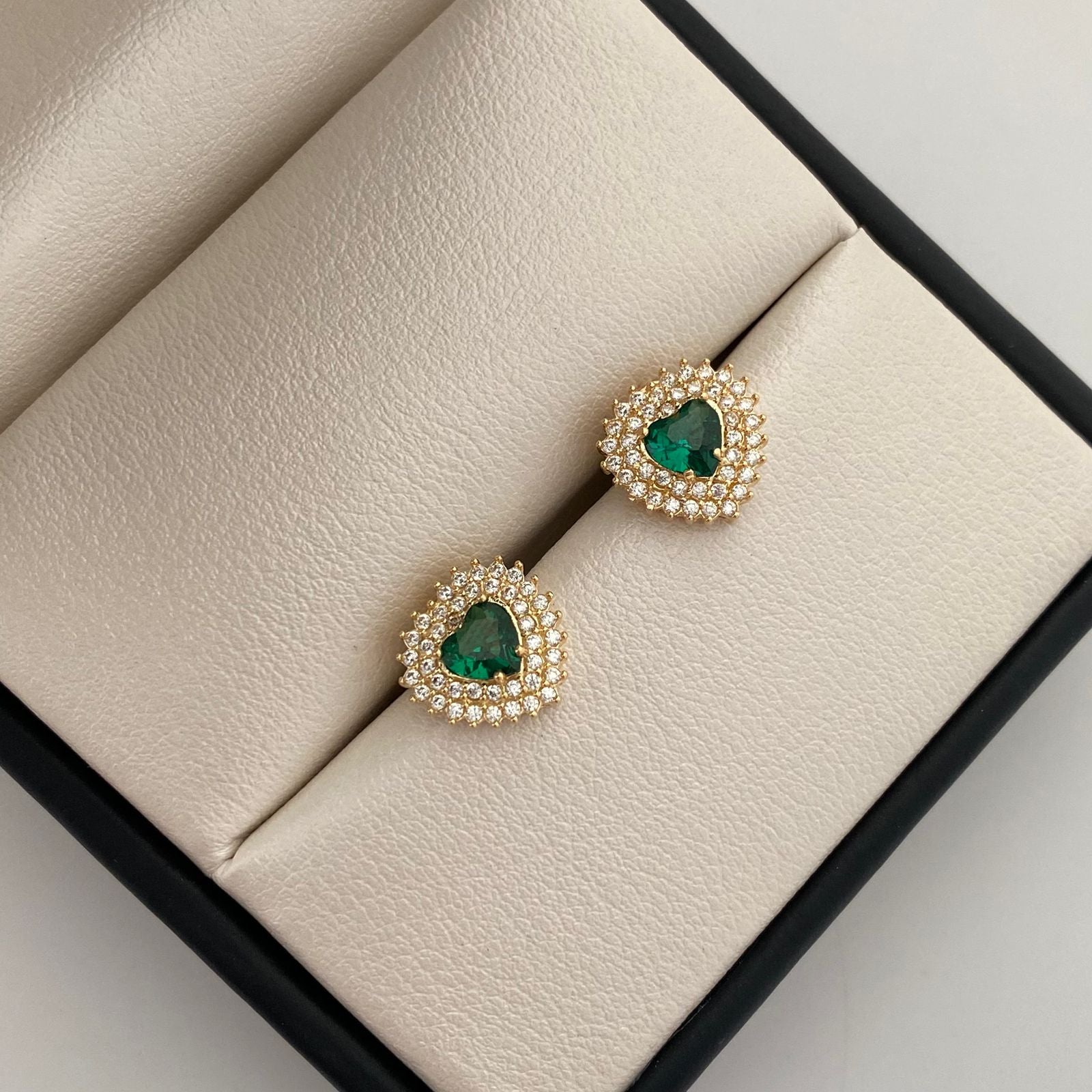 Topos Corazon casting Verde Oro amarillo 18k 2,85 Gr / 11,3 mm