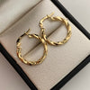 Candonga entorchada Oro amarillo 18k 1,7 Gr / 2 Cm