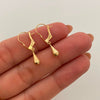 Candonga Mini Lagrima Oro amarillo 18k 0,55 Gr / 2,5 Cm