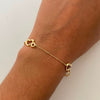 Pulso It Mini Rollon dije corazon Silueta Oro amarillo 18k +4 / 2,85 Gr / 0,9 mm / 19,5 Cm