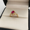 Anillo Circon Gota (por fabricacion) Oro amarillo 18k / Talla 6 / 4,5 Gr