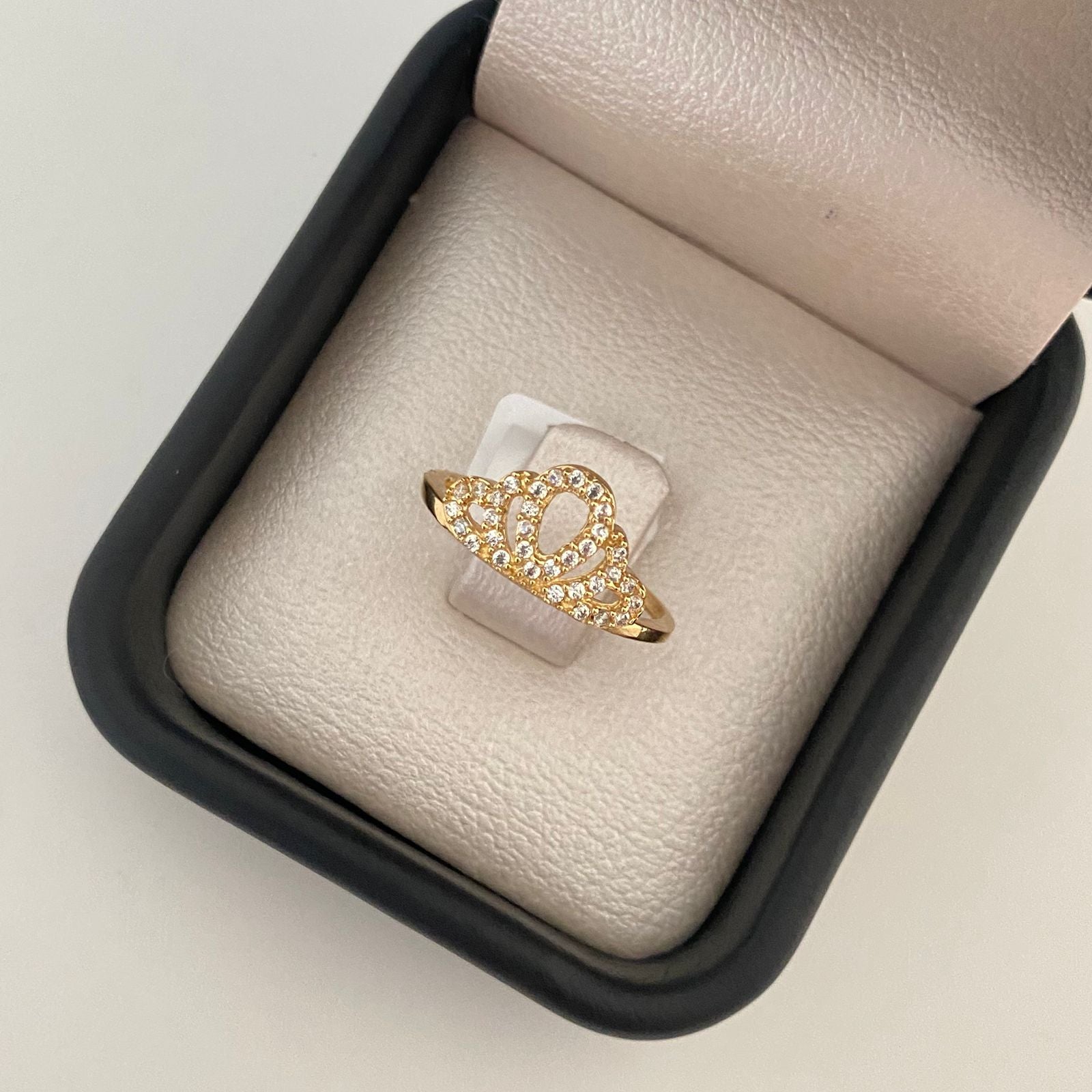 Anillo tiara 15´s casting Oro amarillo 18k / Talla 5 3/4 / 1,75 Gr
