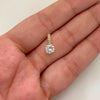 Dije Circon Blanco Oro amarillo 18k 0,95 Gr / 5,5 mm / 1,1 Cm
