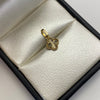 Dije Trebol diamantado Oro amarillo 18k 0,55 Gr / 7,7 mm / 1,3 Cm