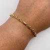 Pulso Gc rustico diamantado Oro amarillo 18k 4,00 Gr / 4,2 mm / 19,0 Cm Broche 0,40
