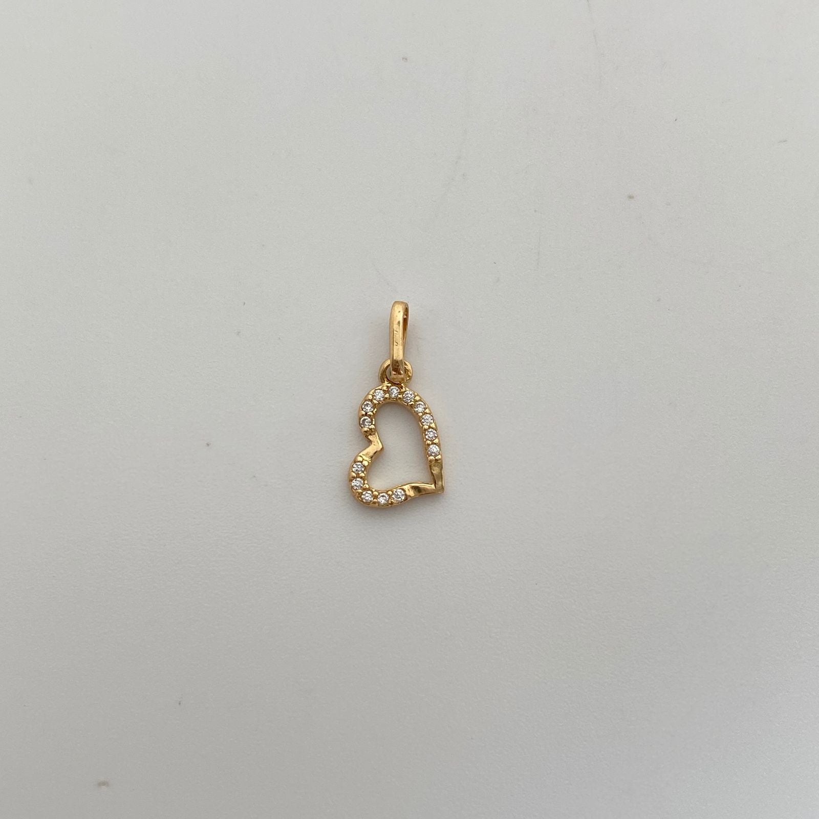 Dije Corazon Casting Delgado Oro amarillo 18k 0,65 Gr / 7,8 mm / 1,3 Cm
