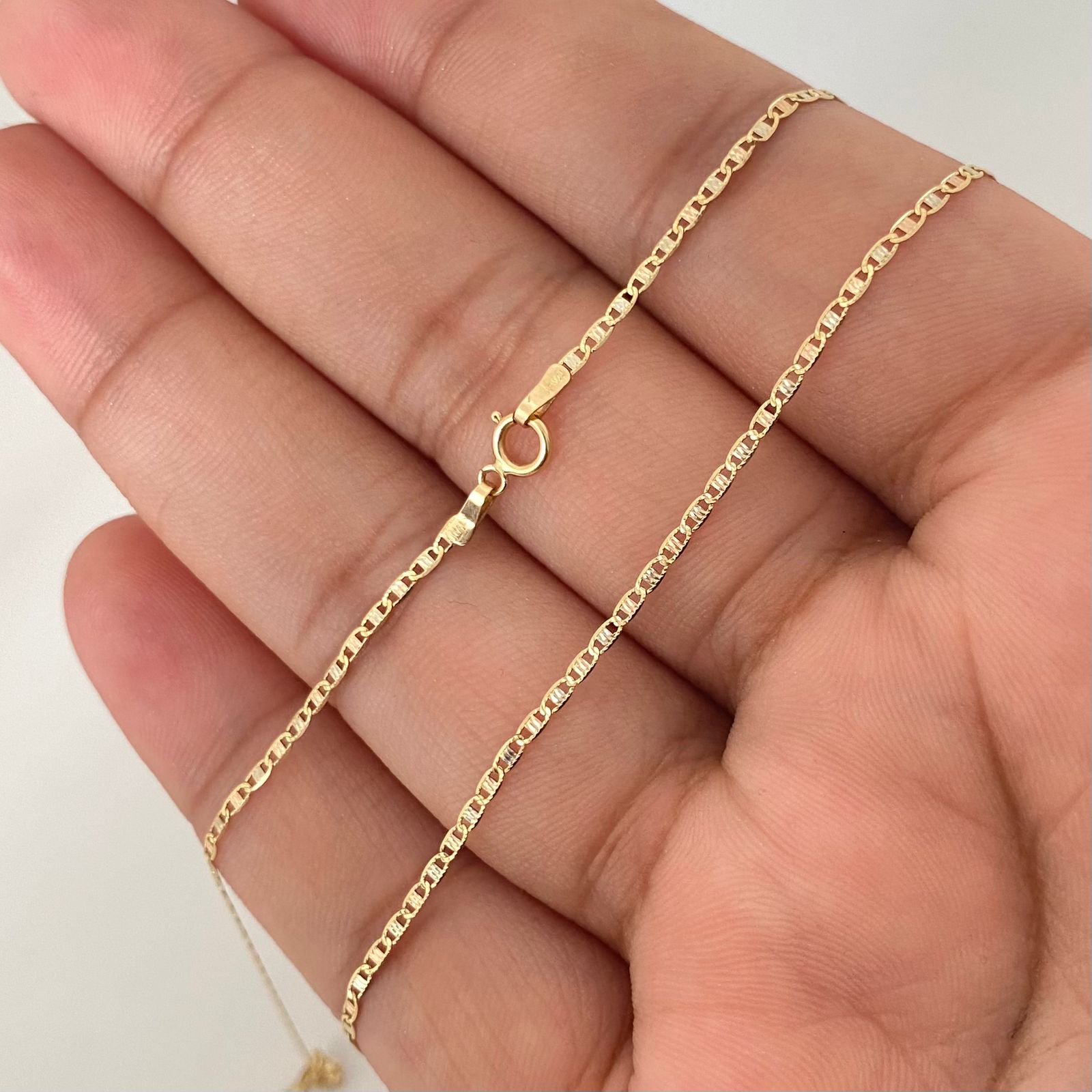 Cadena It plana Tres oros 18k 1,3 Gr / 1,3 mm / 40 Cm