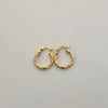 Candonga entorchada  Oro amarillo 18k 0,95 Gr / 1,5 Cm