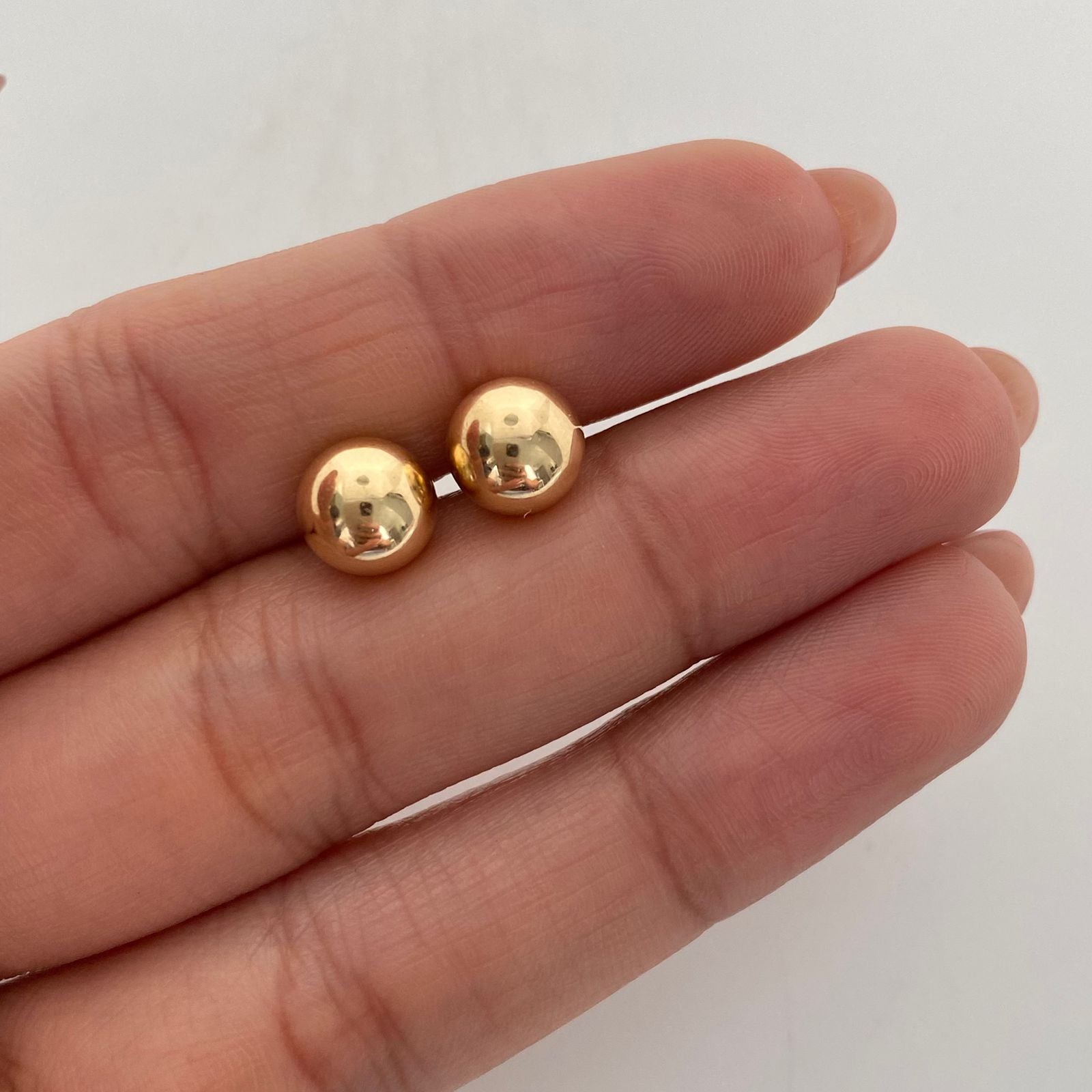 Topos Bola Lisa 8mm Oro amarillo 18k 0,9 Gr