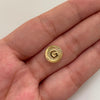 Herraje Letra G Diamantado Oro amarillo 18k 0,5 Gr / 1,1 Cm