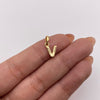 Dije letra V Oro amarillo 18k 0,6 Gr / 4,45 mm / 1,3 Cm