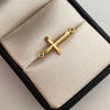 Herraje Cruz Tubular Oro amarillo 18k 0,55 Gr / 2,5 Cm