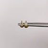 Topos gota circón blanco Oro amarillo 18k 0,75 Gr / 3,4 mm
