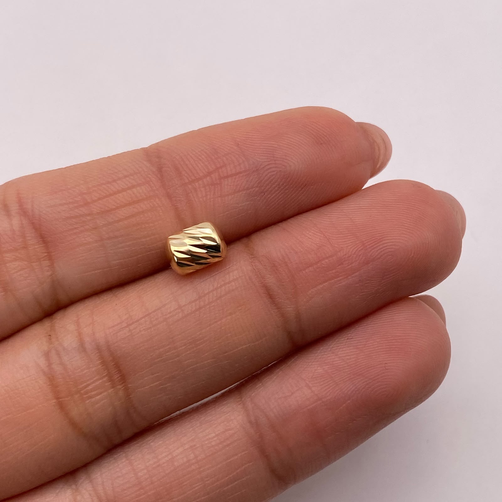 Herraje Cilindro diamantado Oro amarillo 18k 0,24 Gr / 5 Cm