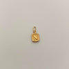 Dije Placa N Oro amarillo 18k 0,35 Gr / 7 mm / 1,5 Cm