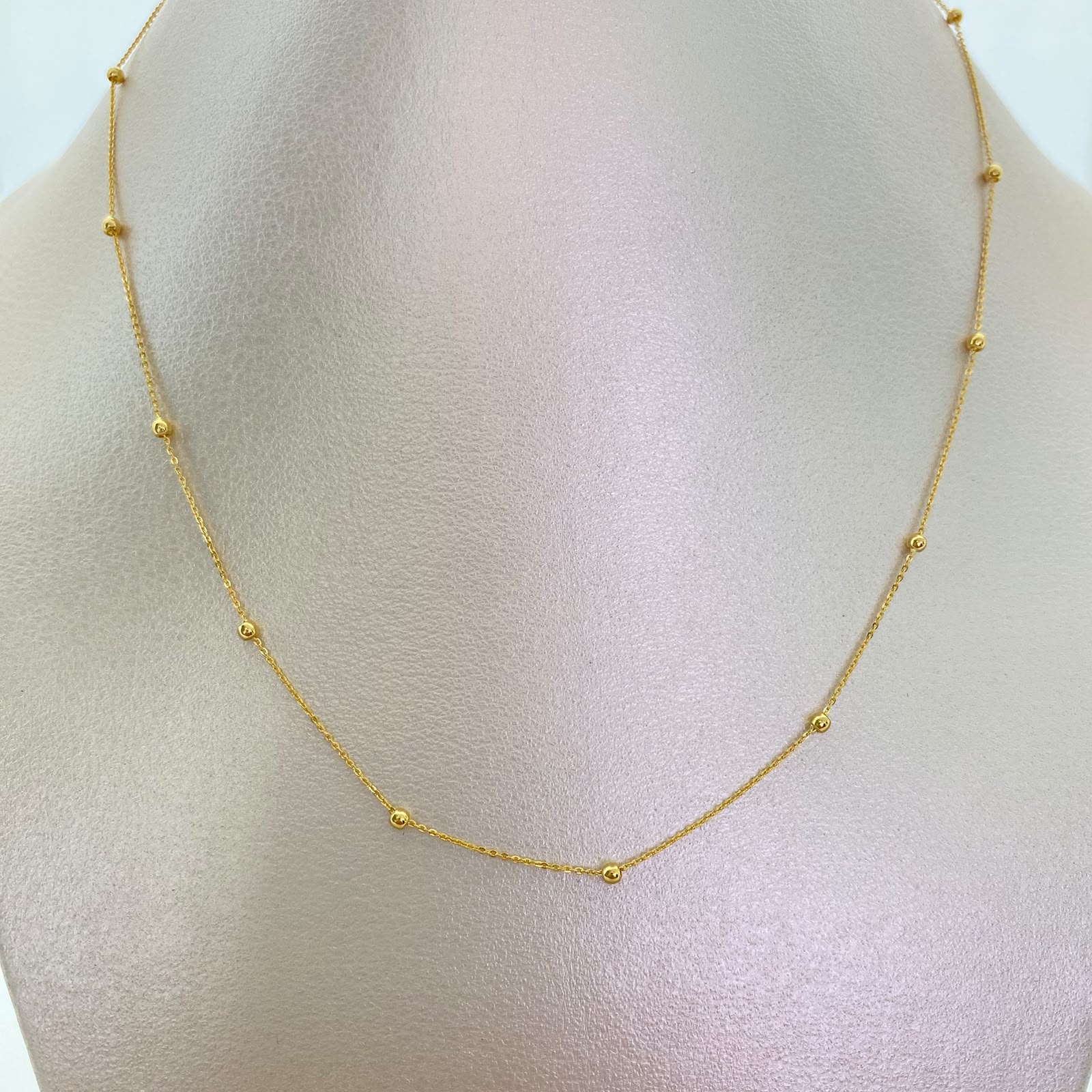 Cadena It Lluvia Oro amarillo 18k 1,55 Gr / 0,5 mm / 45 Cm