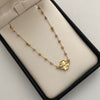 Pulso It Flor diamantada balines 3mm Tres oros 18k  / 2,55 Gr / 0,8 mm / 19 Cm