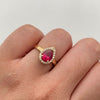 Anillo Circon Gota (por fabricacion) Oro amarillo 18k / Talla 6 / 4,5 Gr