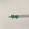Topos Flor Casting Verde Oro amarillo 18k 1 Gr / 8,2 mm