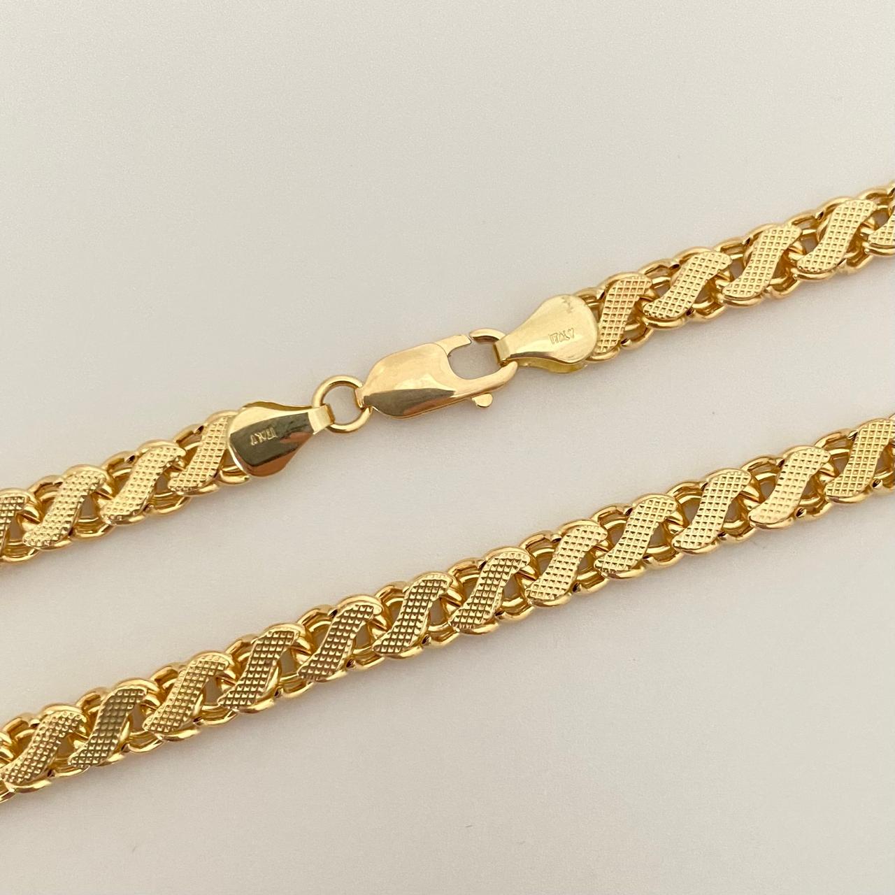 Cadena It cubana trenzada Oro amarillo 18k +2 / 34,65 Gr / 6,0 mm / 60 Cm