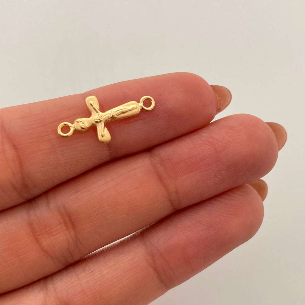 Herraje Cruz Cristo Oro amarillo 18k 0,4 Gr / 2 Cm
