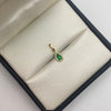 Dije Gota circon verde y blancos Oro amarillo 18k 0,4 Gr / 5,5 mm / 1,5 Cm