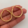 Candonga Entorchada Oro amarillo 18k 2,55 Gr / 2,8 Cm