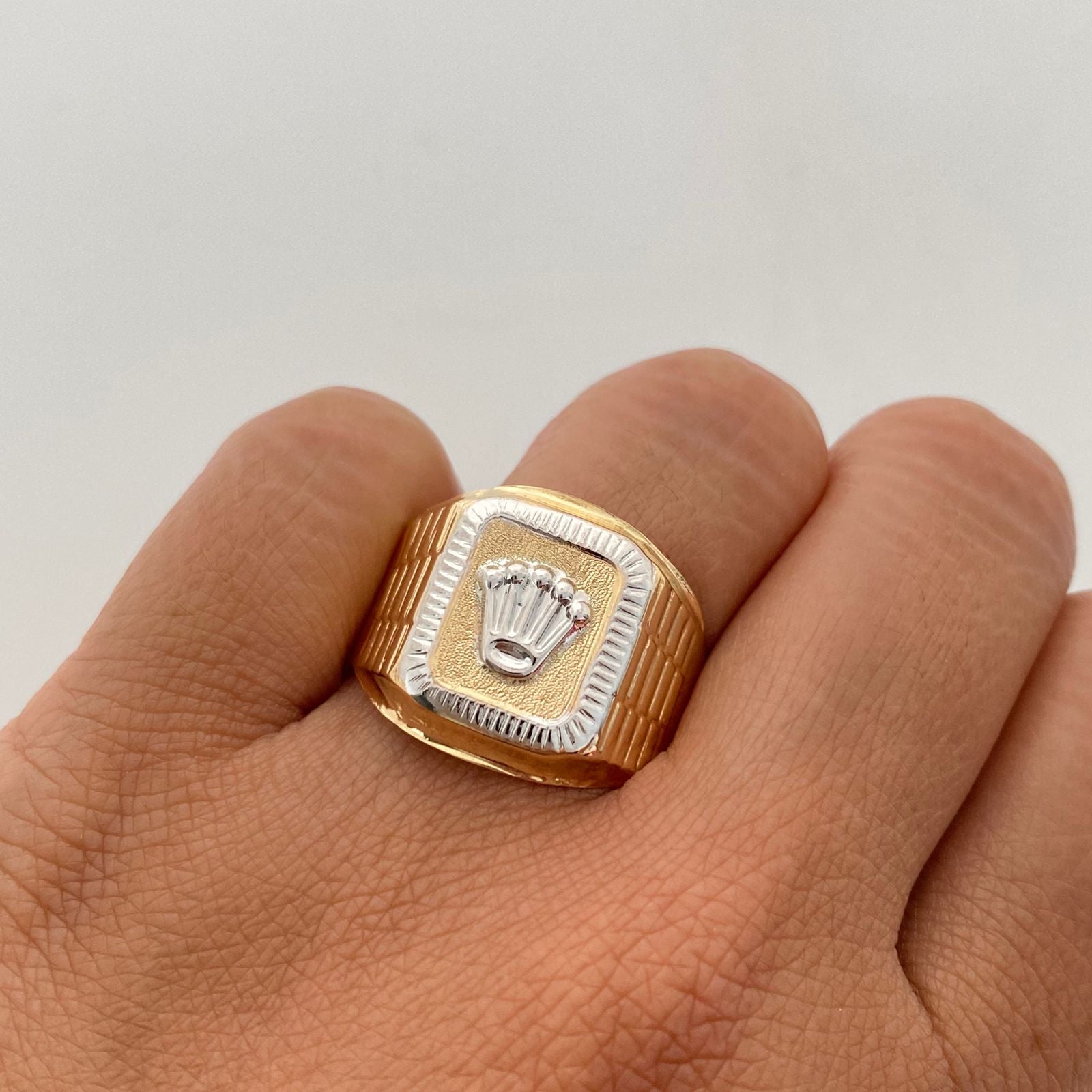 Anillo rx  Oro amarillo y Oro blanco 18k / Talla 12 / 3,85 Gr