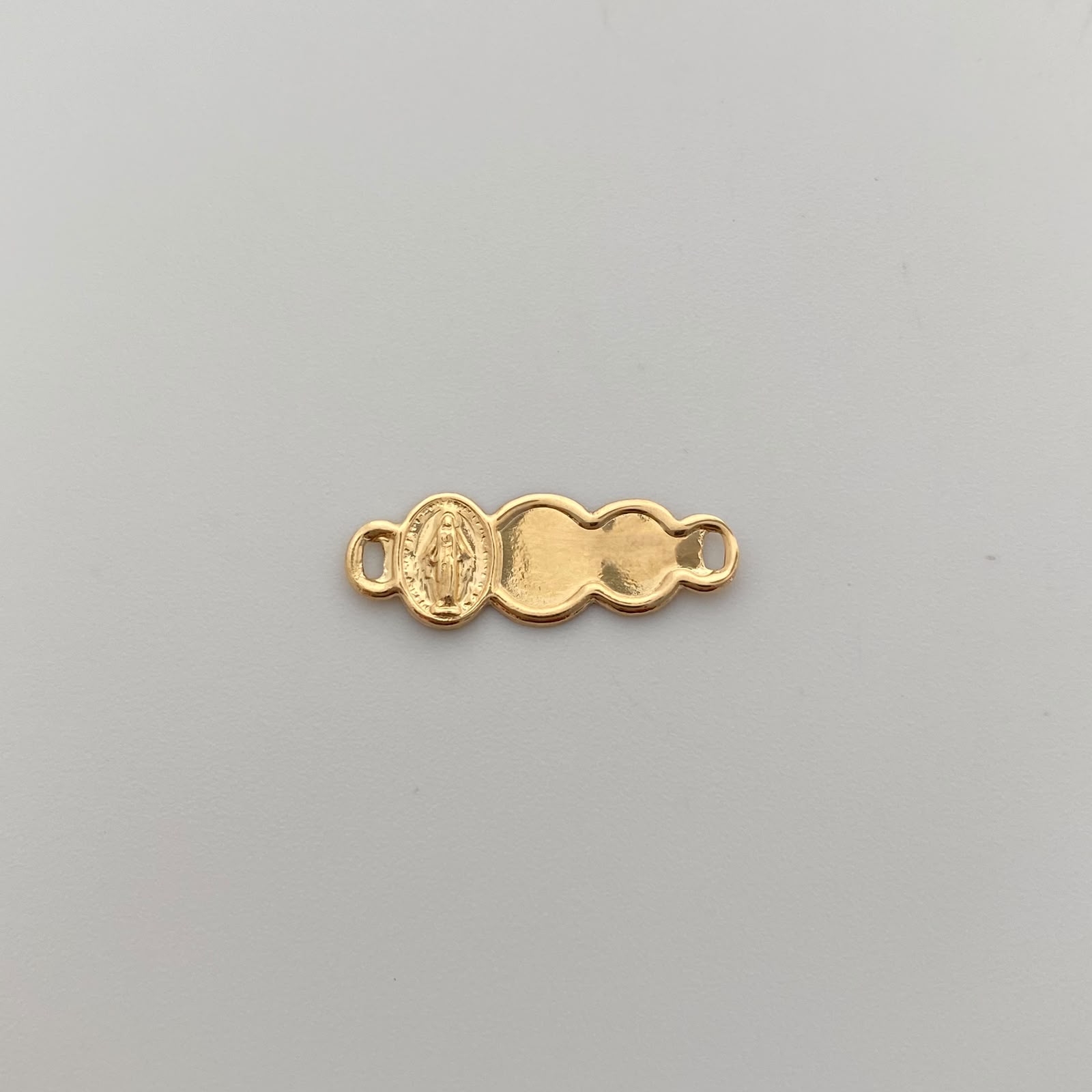 Herraje Placa Nube Virgen Milagrosa Oro amarillo 18k 0,45 Gr / 2,2 Cm