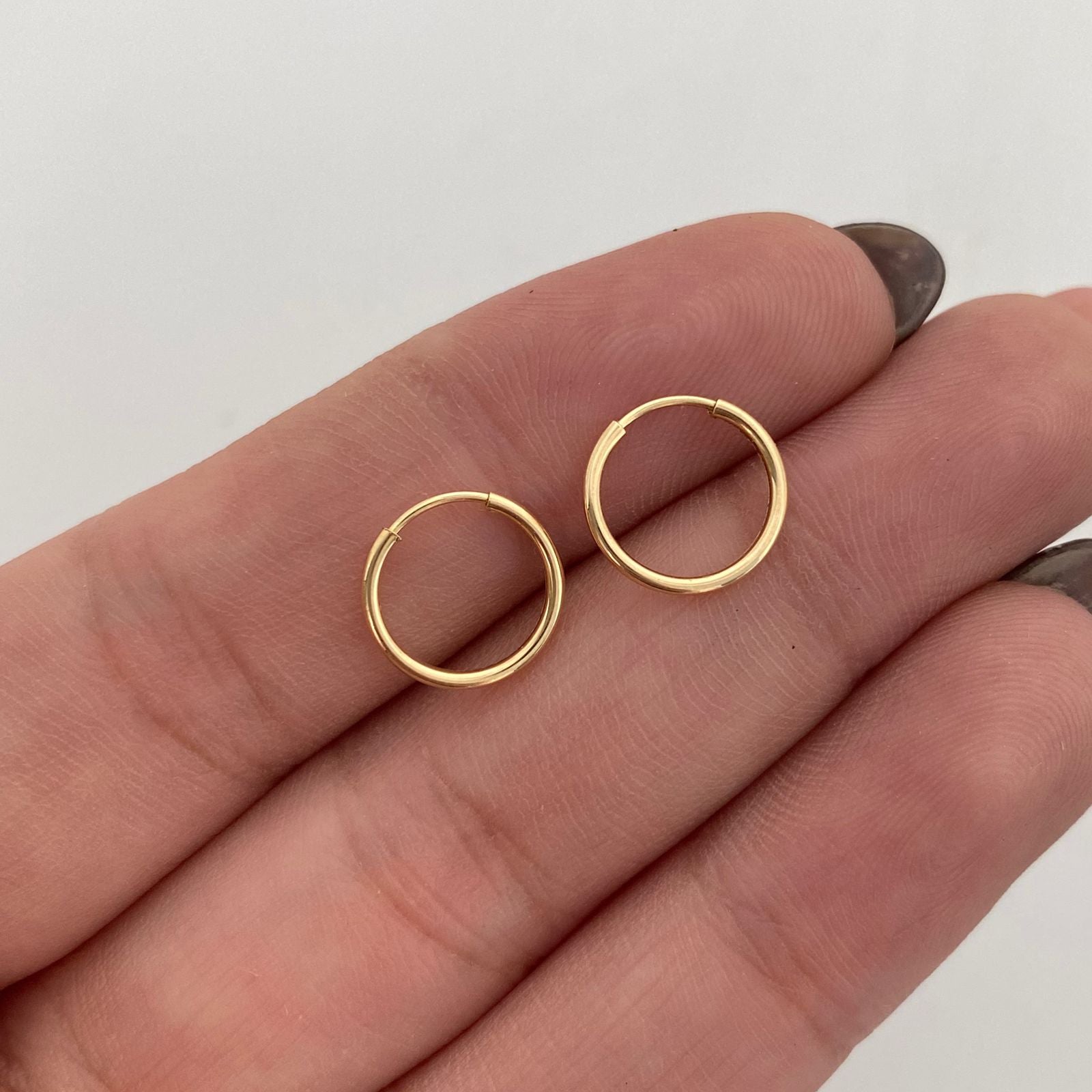 Candongas Imperdibles Oro amarillo 18k 0,4 Gr / 0,8 Cm