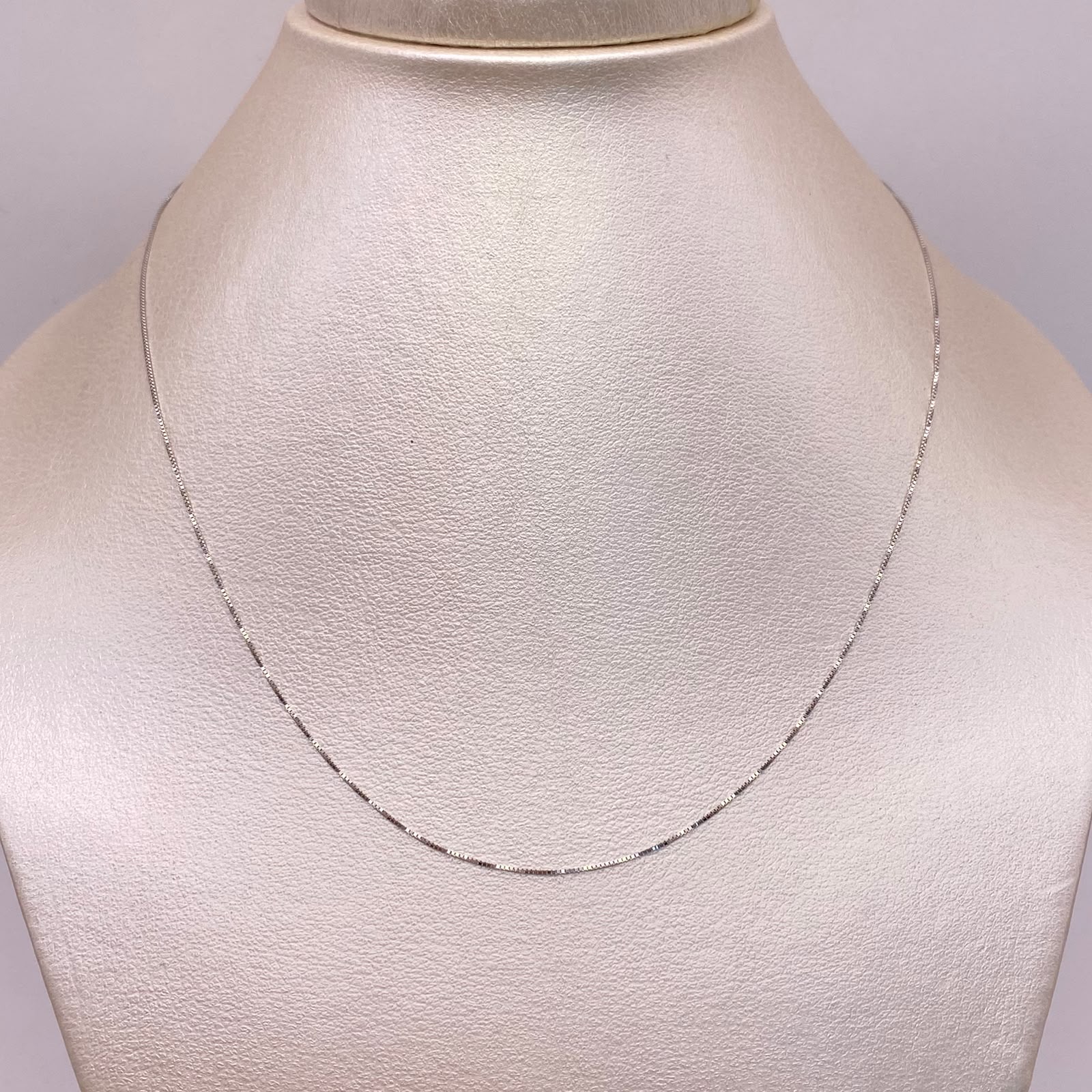 Cadena It Veneciana Oro blanco 18k +2 / 1,15 Gr / 0,5 mm / 50 Cm