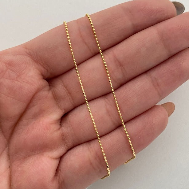 Cadena It Mini Militar Oro amarillo 18k 2,05 Gr / 1 mm / 50 Cm