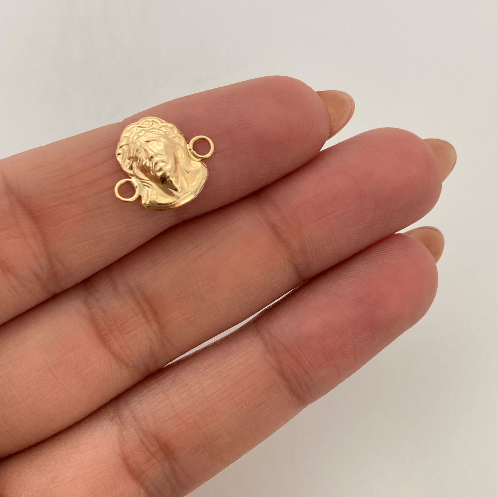 Herraje Rostro Oro amarillo 18k 0,55 Gr / 1,3 Cm