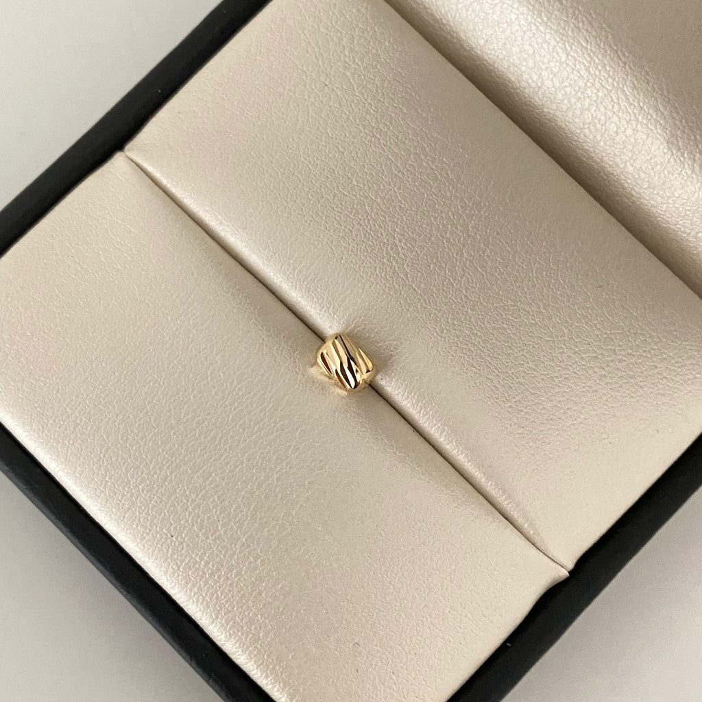 Herraje cilindro diamantado  Oro amarillo 18k 0,2 Gr / 0,5 Cm