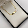 Pulso bebé tejido gota placa rectangulo Oro amarillo 1,25 Gr / 15 Cm  Broche 0,15