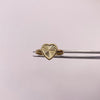 Anillo corazón diamantado Oro amarillo 18k / Talla 7 1/4 / 1,22 Gr / 2,15 mm