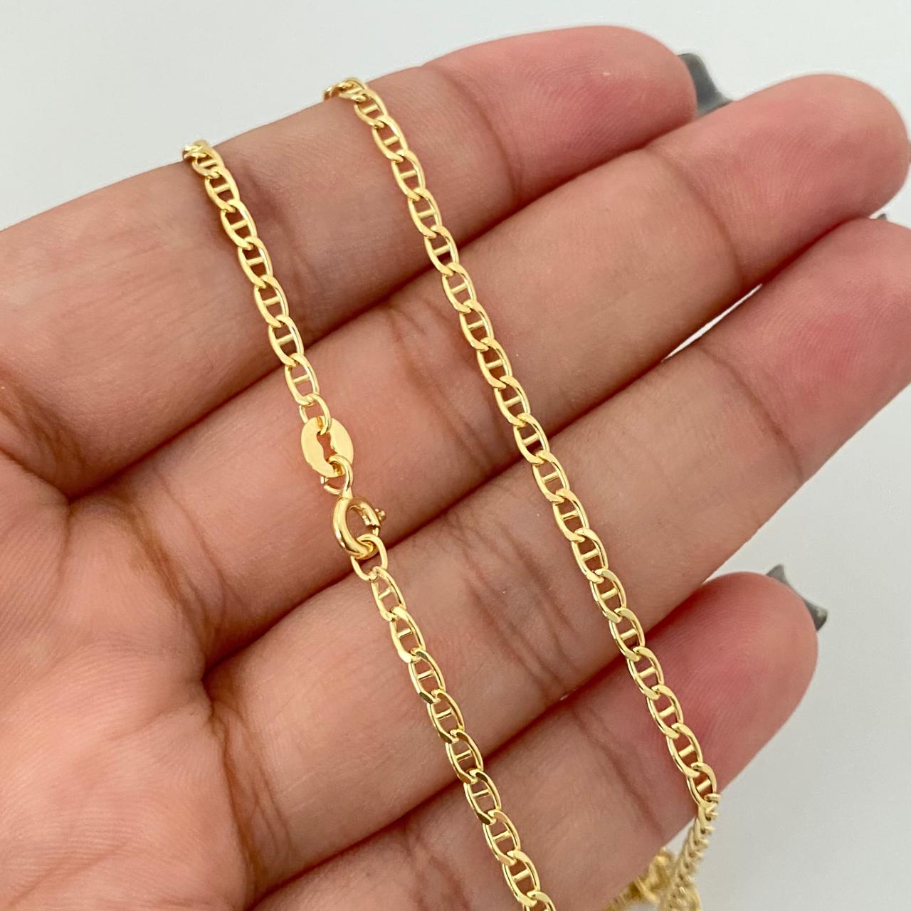 Cadena It plana escalera Oro amarillo 18k 4,35 Gr / 2,5 mm / 60 Cm