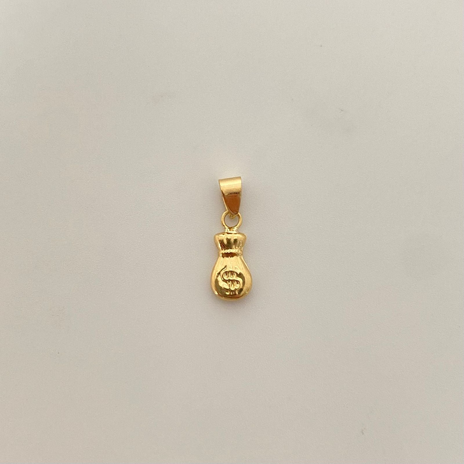 Dije bolsa de dinero Oro amarillo 18k 0,6 Gr / 2,0 Cm