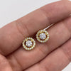 Topos redondo circones blancos Oro amarillo 18k 1,94 Gr / 9,25 mm