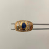 Anillo Casting Piedra Azul Oro amarillo 18k / Talla 10 / 6,35 Gr / 4,5 mm