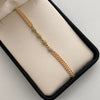Pulsera tejida Bolas Diamantadas 3mm Oro amarillo 18k 0,25 Gr